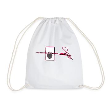 Mon coeur et ta flêche - Sac de sport léger - blanc - Devant