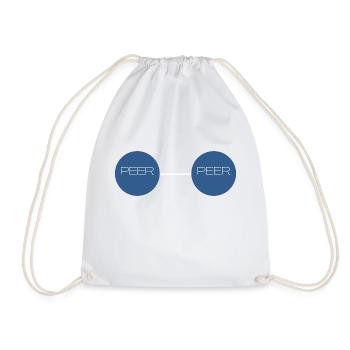 peer to peer - Drawstring Bag - white - Front