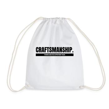 Craftsman Handyman Craft Tool Construction Site - Drawstring Bag - white - Front