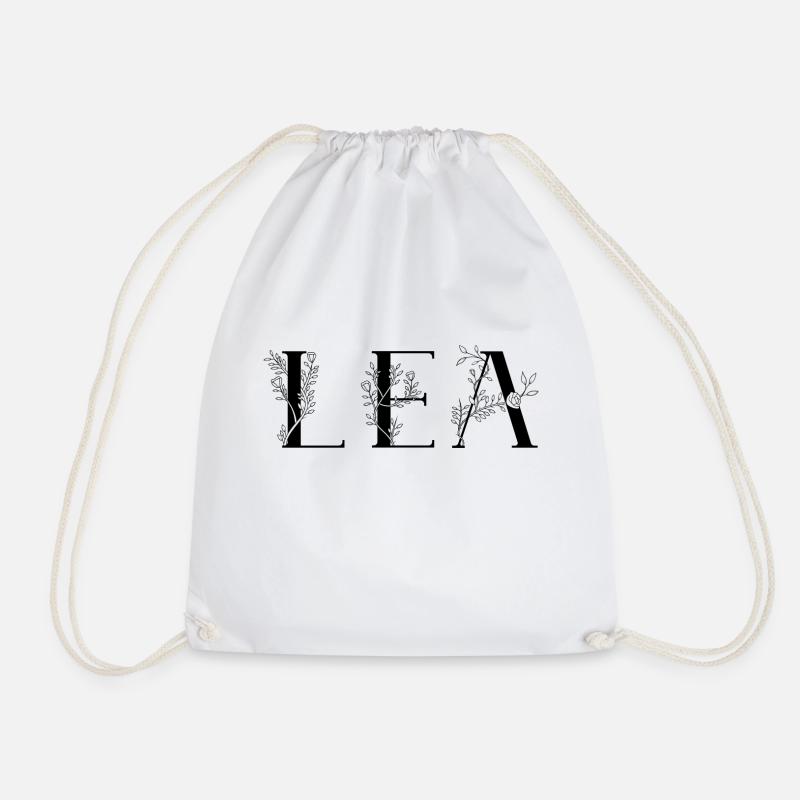 Name - Lea - Turnbeutel - Weiß