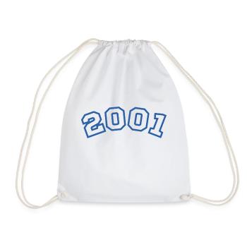 2001 Sport Blue - Drawstring Bag - white - Front