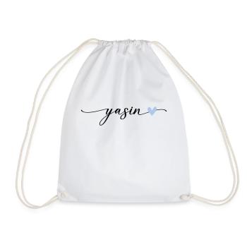 Police de calligraphie du nom Yasin - Sac de sport léger - blanc - Devant