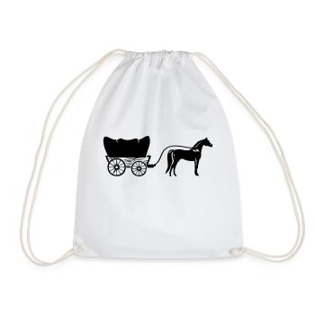 Calèche western - Sac de sport léger - blanc - Devant