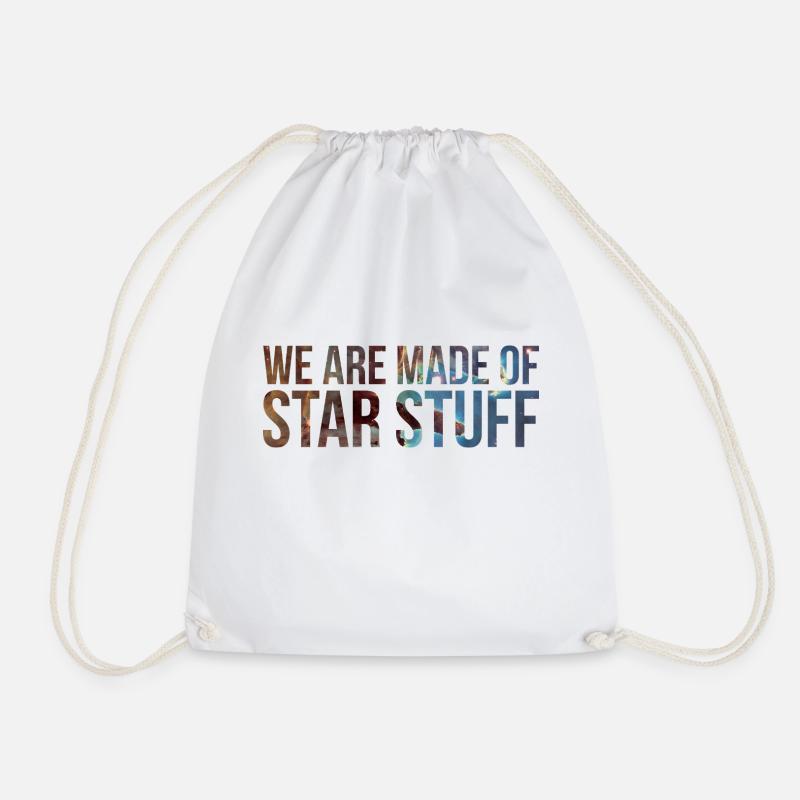 We are made of star stuff - Drawstring Bag - white