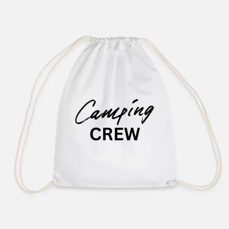Camping Crew - Drawstring Bag - white