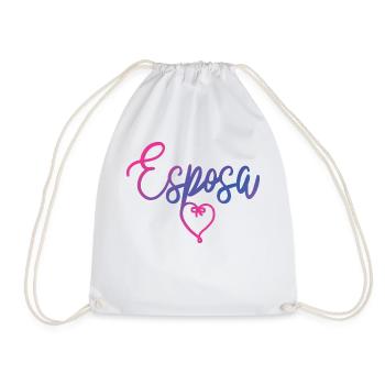 Esposa Cute Wife To Be Bride Couple Wedding Gift - Drawstring Bag - white - Front