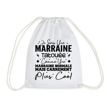 Marraine Tatouée Comme Une Marraine Normale - Sac de sport léger - blanc - Devant