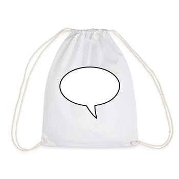 Conception de la bulle de dialogue à droite - Sac de sport léger - blanc - Devant