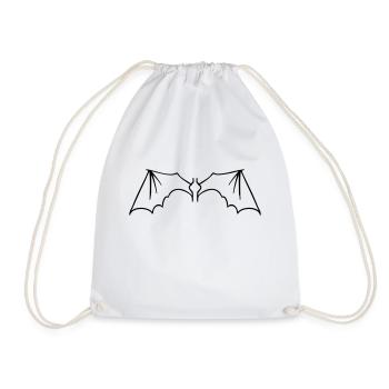 batwings_onecolor - Turnbeutel - Weiß - Vorne