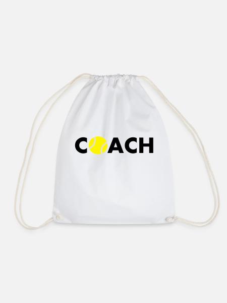 tennis coach - Turnbeutel - Weiß