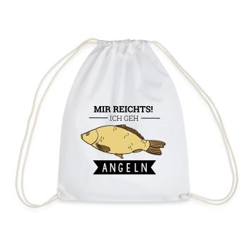 MIR REICHTS! ICH GEH ANGELN - Turnbeutel - Weiß - Vorne