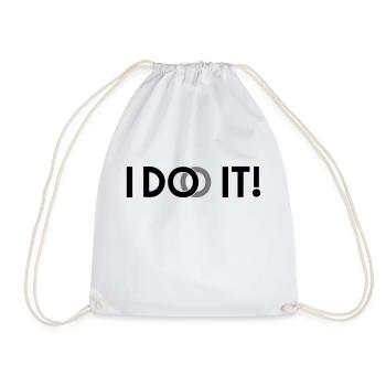 i do it - Drawstring Bag - white - Front