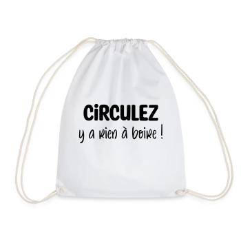Circulez y a rien à boire ! - Sac de sport léger - blanc - Devant
