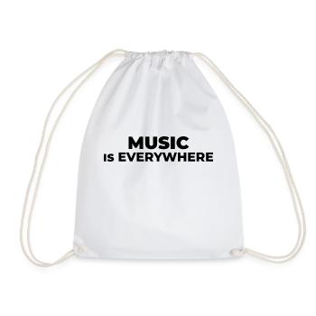 Music Is Everywhere - Drawstring Bag - white - Front