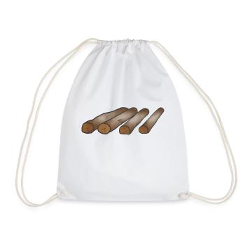 Holz Heizen Holz Liebhaber Geschenk - Turnbeutel - Weiß - Vorne