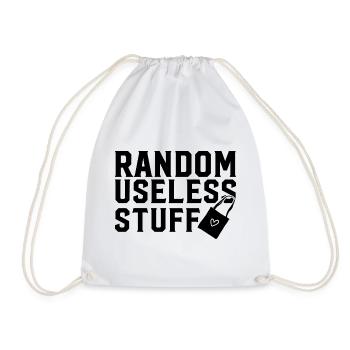 Random Useles Stuff - Drawstring Bag - white - Front