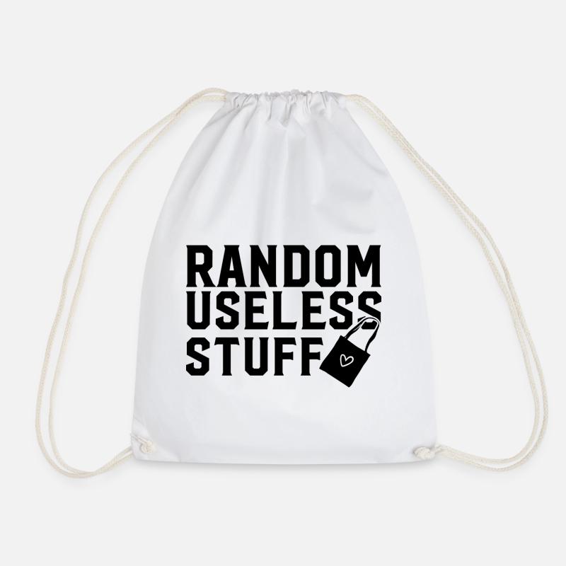 Random Useles Stuff - Drawstring Bag - white