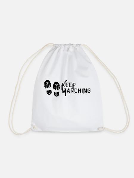 Marschier Weiter (Keep Marching) - Turnbeutel - Weiß