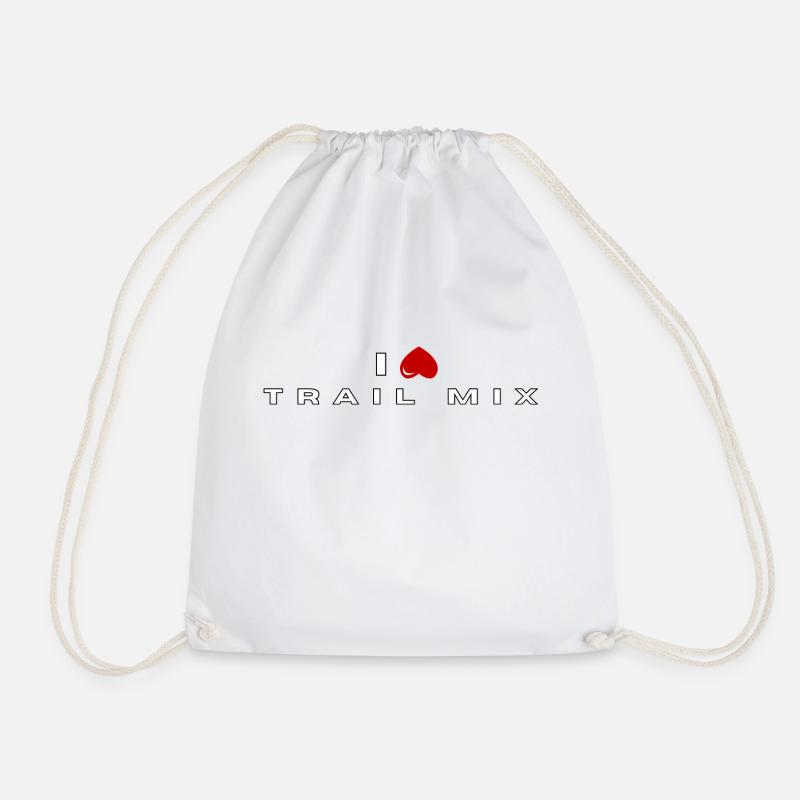 I hate Trail Mix - Drawstring Bag - white
