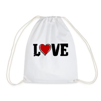 love heart - Turnbeutel - Weiß - Vorne