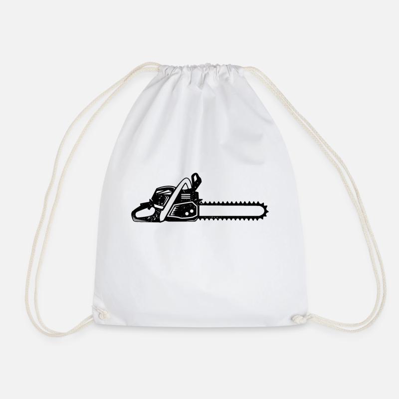 Tronçonneuse Tronçonneuse Ouvrier forestier Scie - Sac de sport léger - blanc