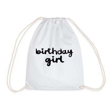 Fille d’anniversaire - Sac de sport léger - blanc - Devant