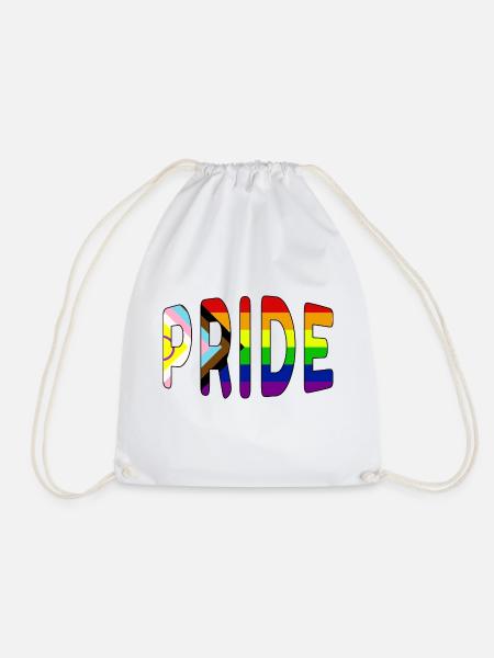 Pride-Logo Fortschritt 2023 - Turnbeutel - Weiß