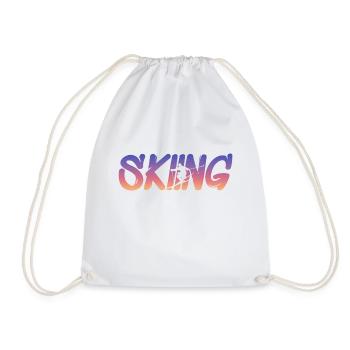 skiing ski ski fahren - Turnbeutel - Weiß - Vorne