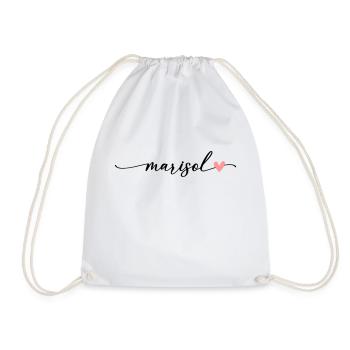 Marisol Name Calligraphy Font - Drawstring Bag - white - Front