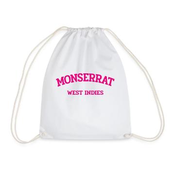 Monserrat - Plymouth - Caribbean - West Indies - Drawstring Bag - white - Front