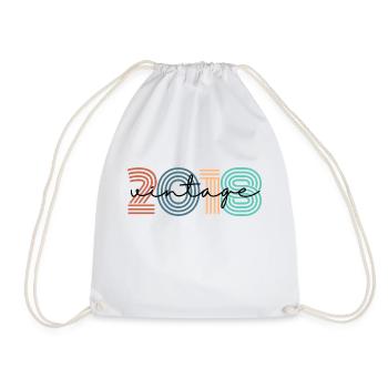 2018 vintage rétro - Sac de sport léger - blanc - Devant