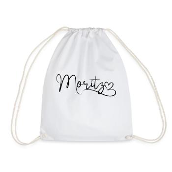 Moritz Nom Prénom Coeur Décor - Sac de sport léger - blanc - Devant
