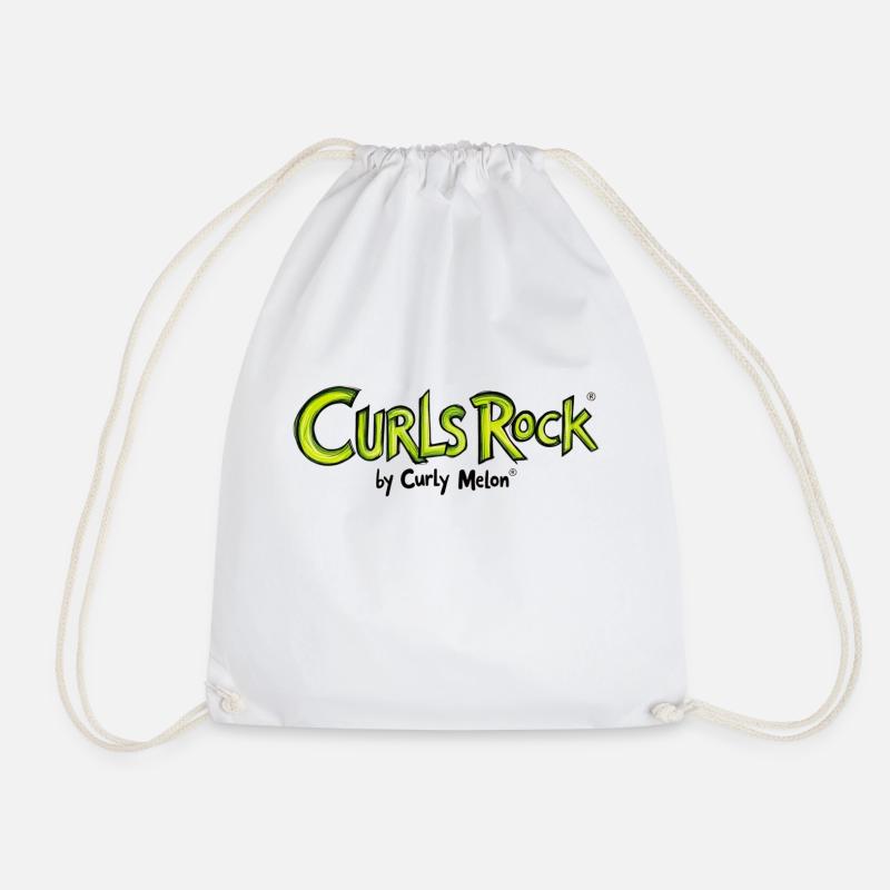 Rock curls - Drawstring Bag - white