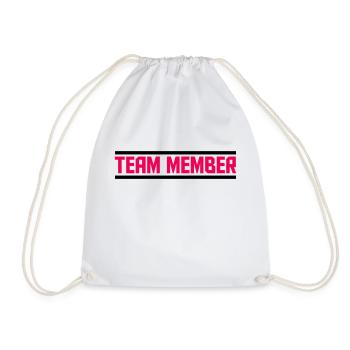Team Member 1 - Drawstring Bag - white - Front