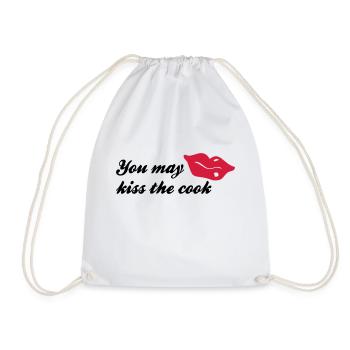 cook - Drawstring Bag - white - Front