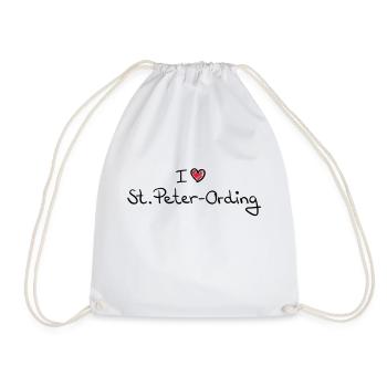 i_love_st_peter_ording__f2 - Turnbeutel - Weiß - Vorne