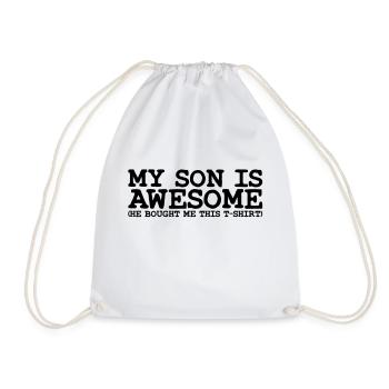 my son is awesome - Sac de sport léger - blanc - Devant