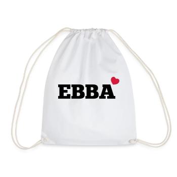 Ebba gift Christmas birthday - Drawstring Bag - white - Front