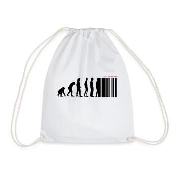 DARWIN - EVOLUTION SOCIETE - CODE BARRE - Sac de sport léger - blanc - Devant