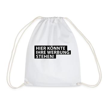 Hier könnte Ihre Werbung Stehen! - Turnbeutel - Weiß - Vorne