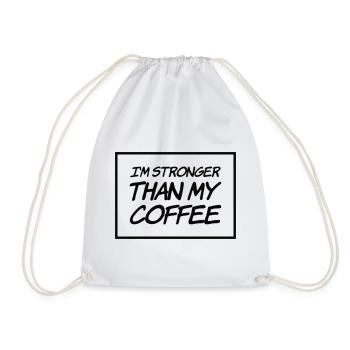 Je suis plus fort que mon café - Sac de sport léger - blanc - Devant