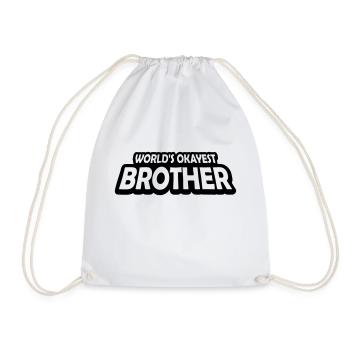 Worlds okayest Brother Text - Turnbeutel - Weiß - Vorne