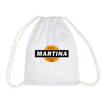 Martina Jahrgang 83 - Turnbeutel - Weiß - Vorne