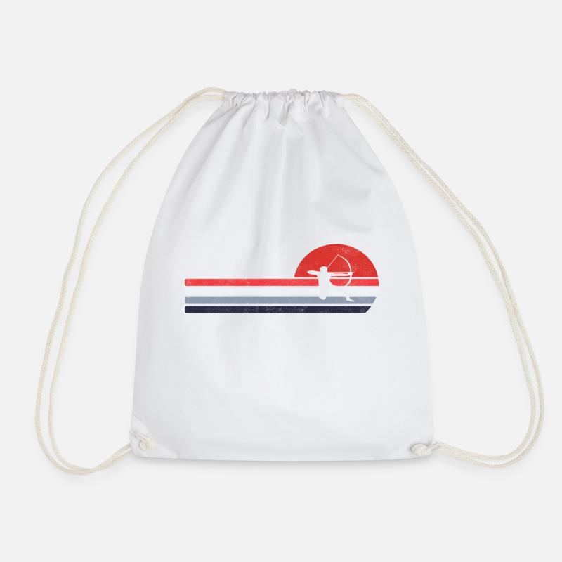 Bogenschütze Bogenschießen Sport Retro Vintage - Turnbeutel - Weiß