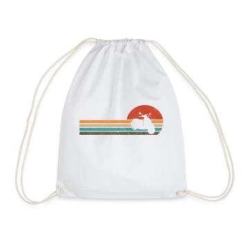 Scooter Rétro Cyclomoteur - Sac de sport léger - blanc - Devant