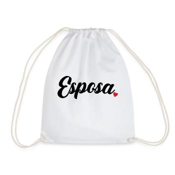 Esposa Cute Wife To Be Bride Couple Wedding Gift - Drawstring Bag - white - Front