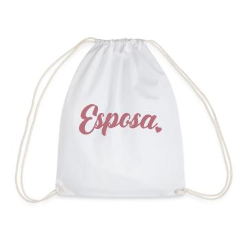 Esposa Cute Wife To Be Bride Couple Wedding Gift - Drawstring Bag - white - Front