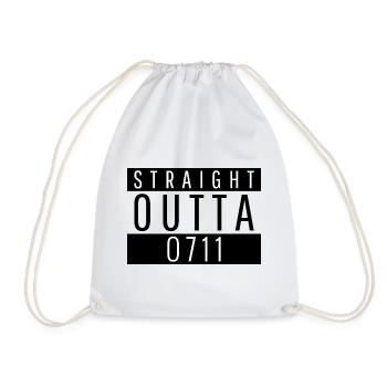 STRAIGHT OUTTA 0711 - Turnbeutel - Weiß - Vorne