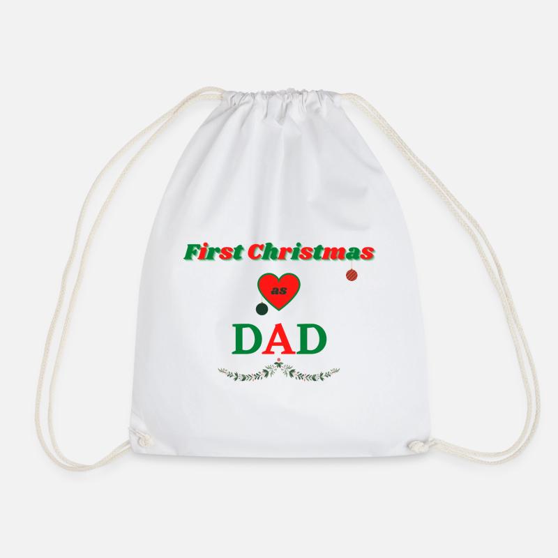 -Dad Christmas design- - Drawstring Bag - white
