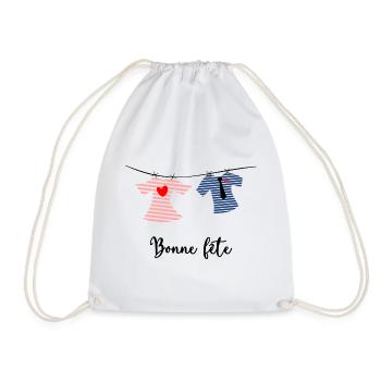 BONNE FÊTE. FÊTE DES MÈRES. FÊTE DES PÈRES. FÊTE - Sac de sport léger - blanc - Devant